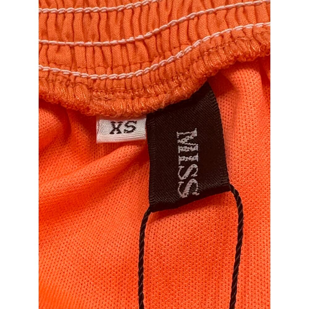 NWT Miss Ord Orange Tiered Ruffle Mini Dress Adjustable Tie Straps Size XS - Picture 6 of 11